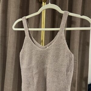Sincerely Jules Taupe Ribbed Knit Sweater